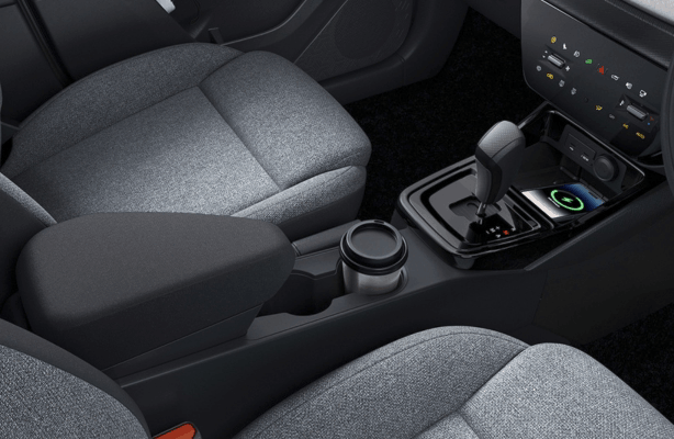 Tata Punch central console with armrest and premium interior finish